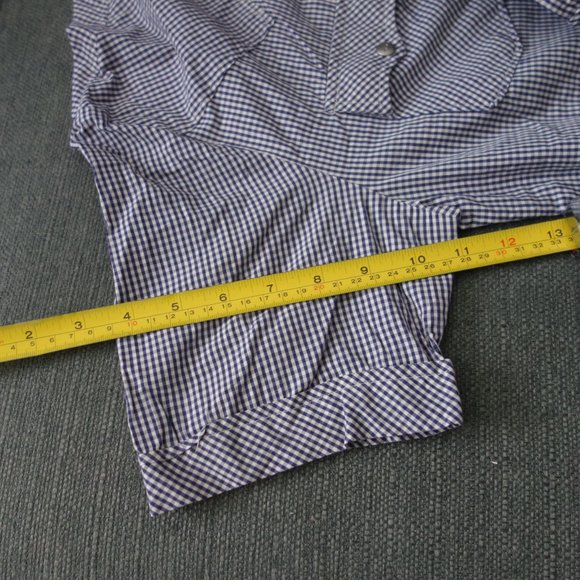 Diesel Checkered Short Sleeve Snap-In Button Down Size S - Picture 9 of 14